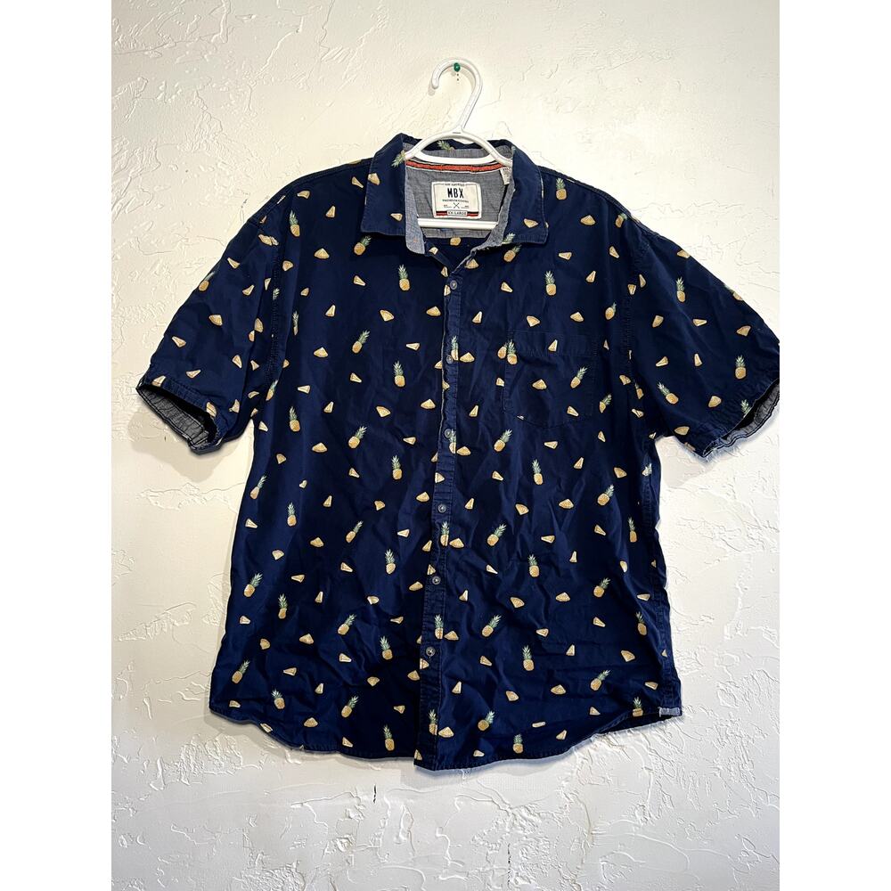 MBX premium good novelty camp‎ button down shirt mens XXL outdoors golf casual
